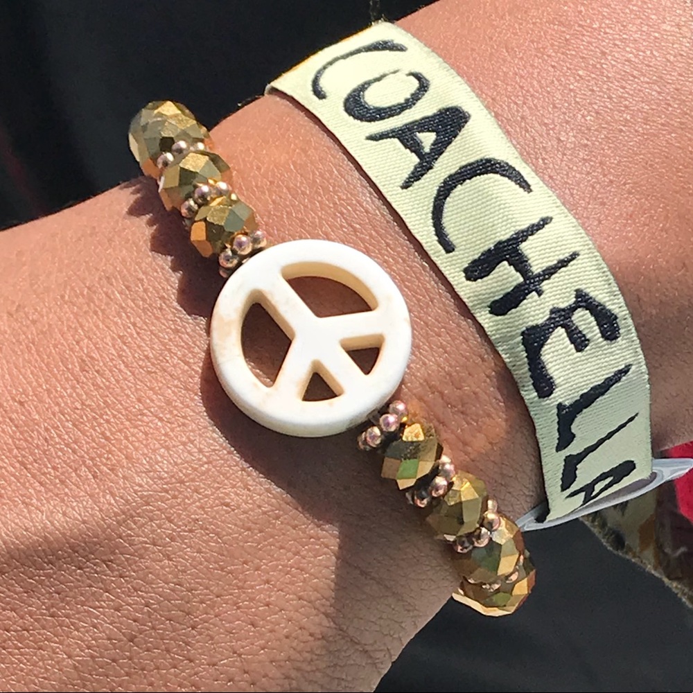 Peace Gold Bracelet